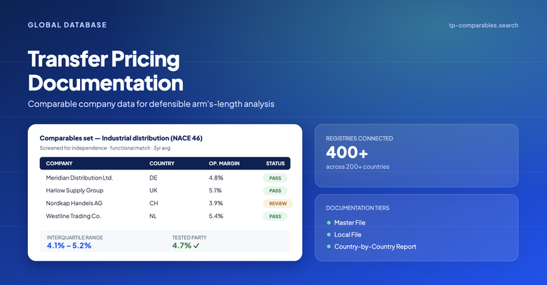 Transfer Pricing Documentation: What the Data Behind an Arm's-Length Analysis Actually Requires